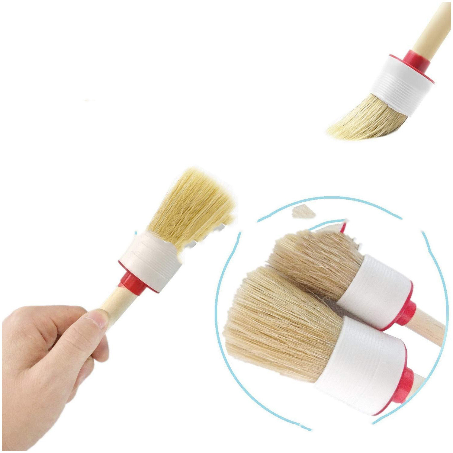 Wooden Handle Detail Brush, 6 Pack, picture 2 of 3