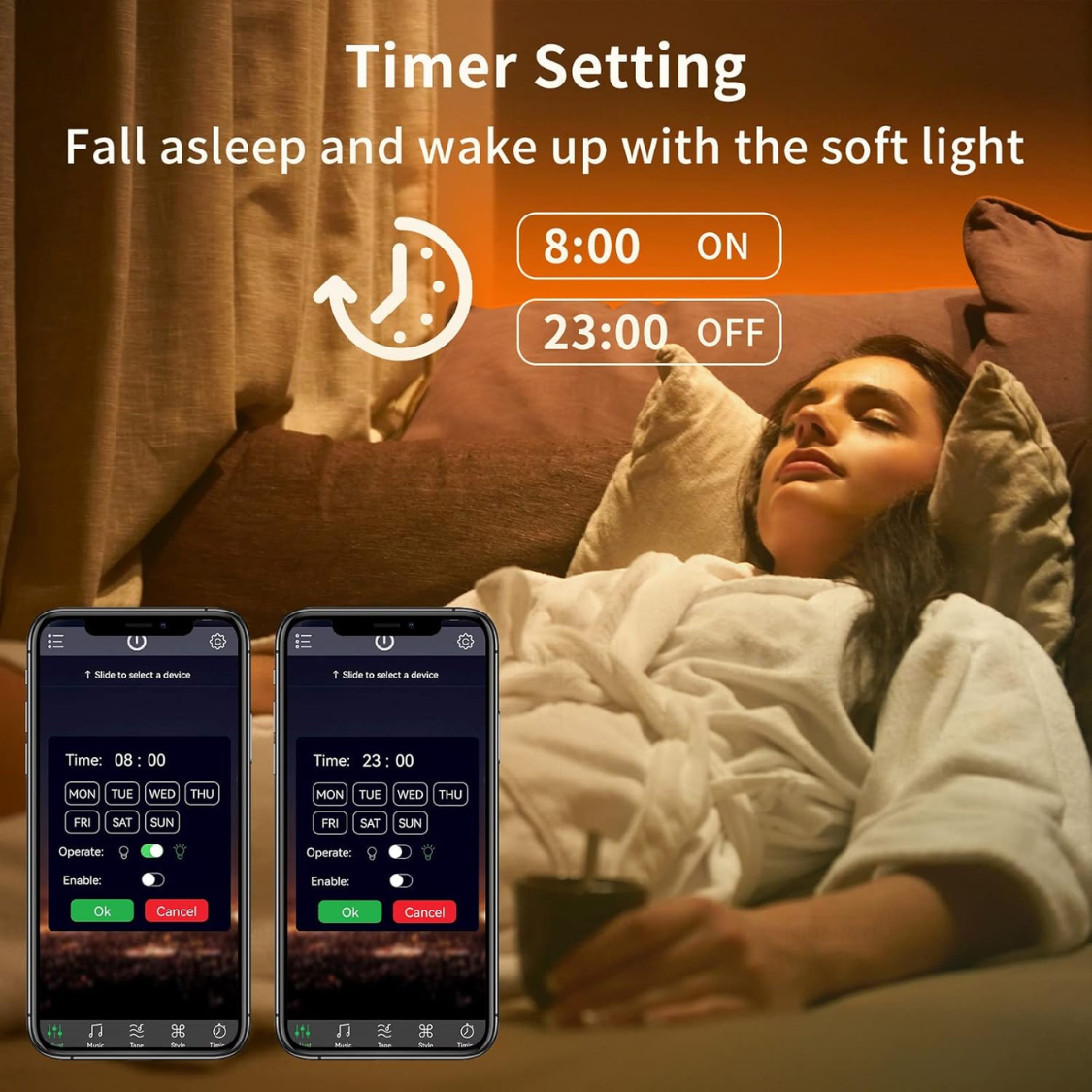 Remote Led Lights For Bedroom Room Lighting Flexible Home Decor thumbnail 5