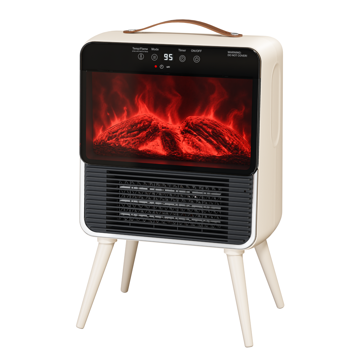 Electric Fireplace Heater , Smart ECO Mode, Overheat & Tip-Over Protection For Home Use
