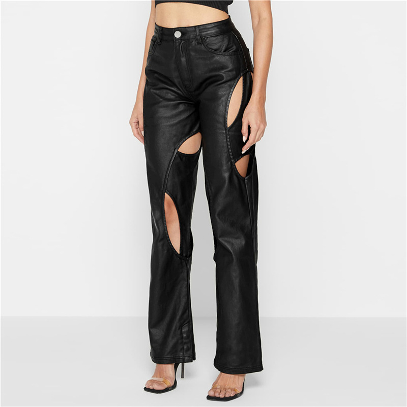 Women's Fashion Casual High Waist Straight Pants