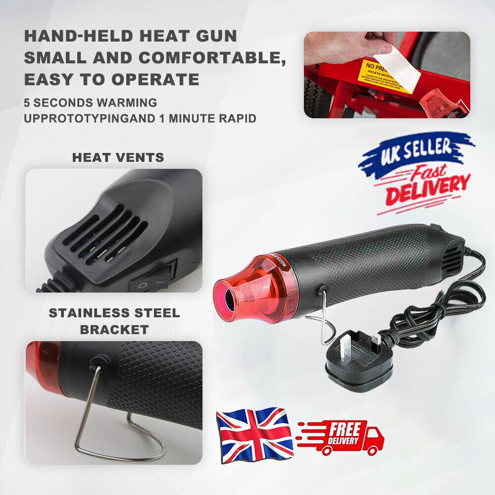300W Portable Hot Air Gun, Mini Portable Heat Gun For DIY, Crafts, Shrink Wrapping — foto 14