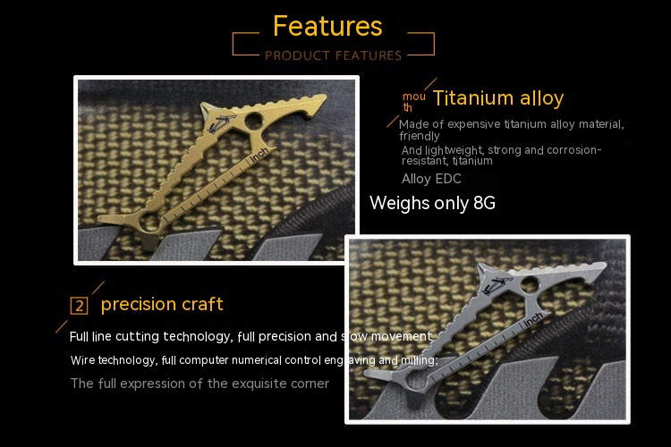 Title 2, Titanium Alloy Bottle Opener Hanging Buckle