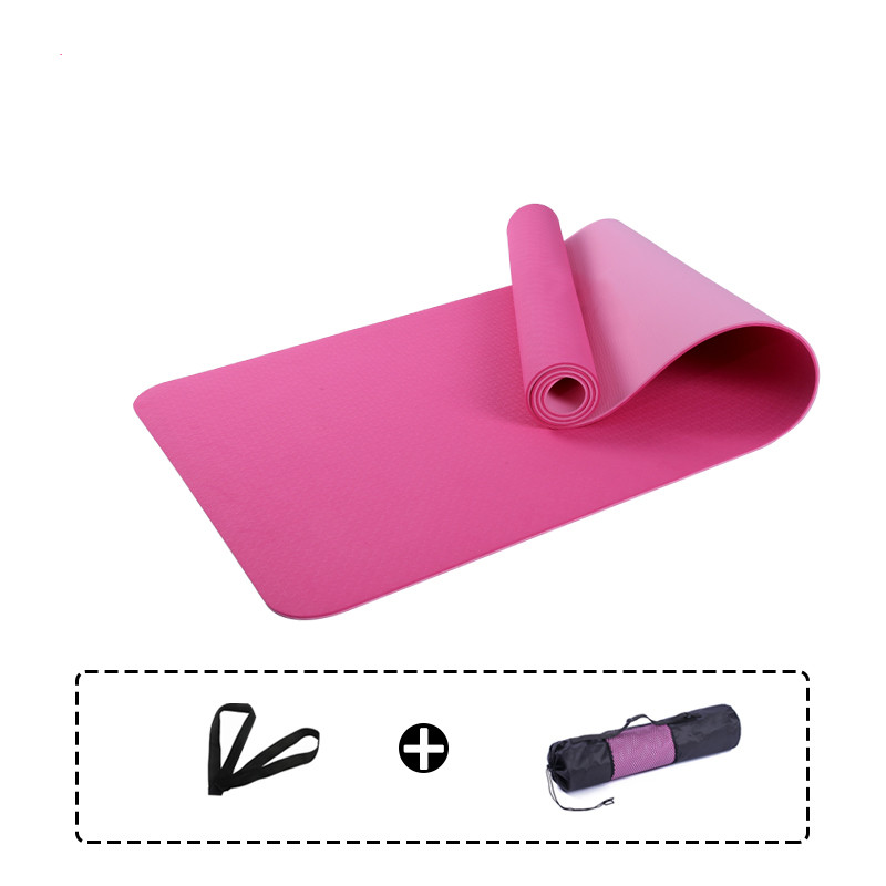 Two-color Yoga Mat Thickened Non-slip No Odor Professional Fitness For Beginners