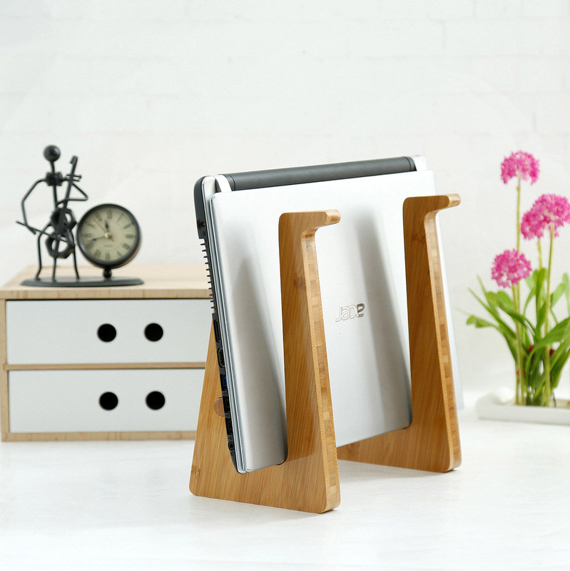 Bamboo And Wood Notebook Computer Cooling Bracket - Image 2