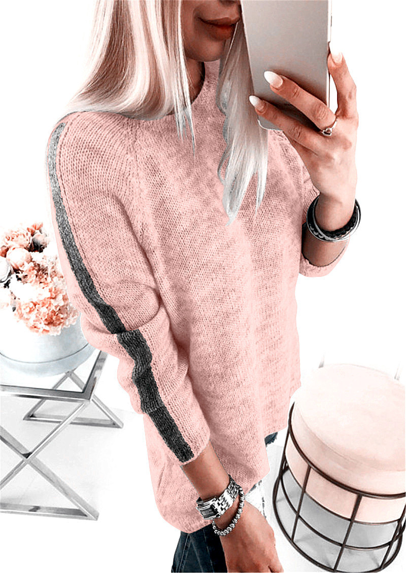 Simple Women's Round Neck Pullover Sweater Sweater Women