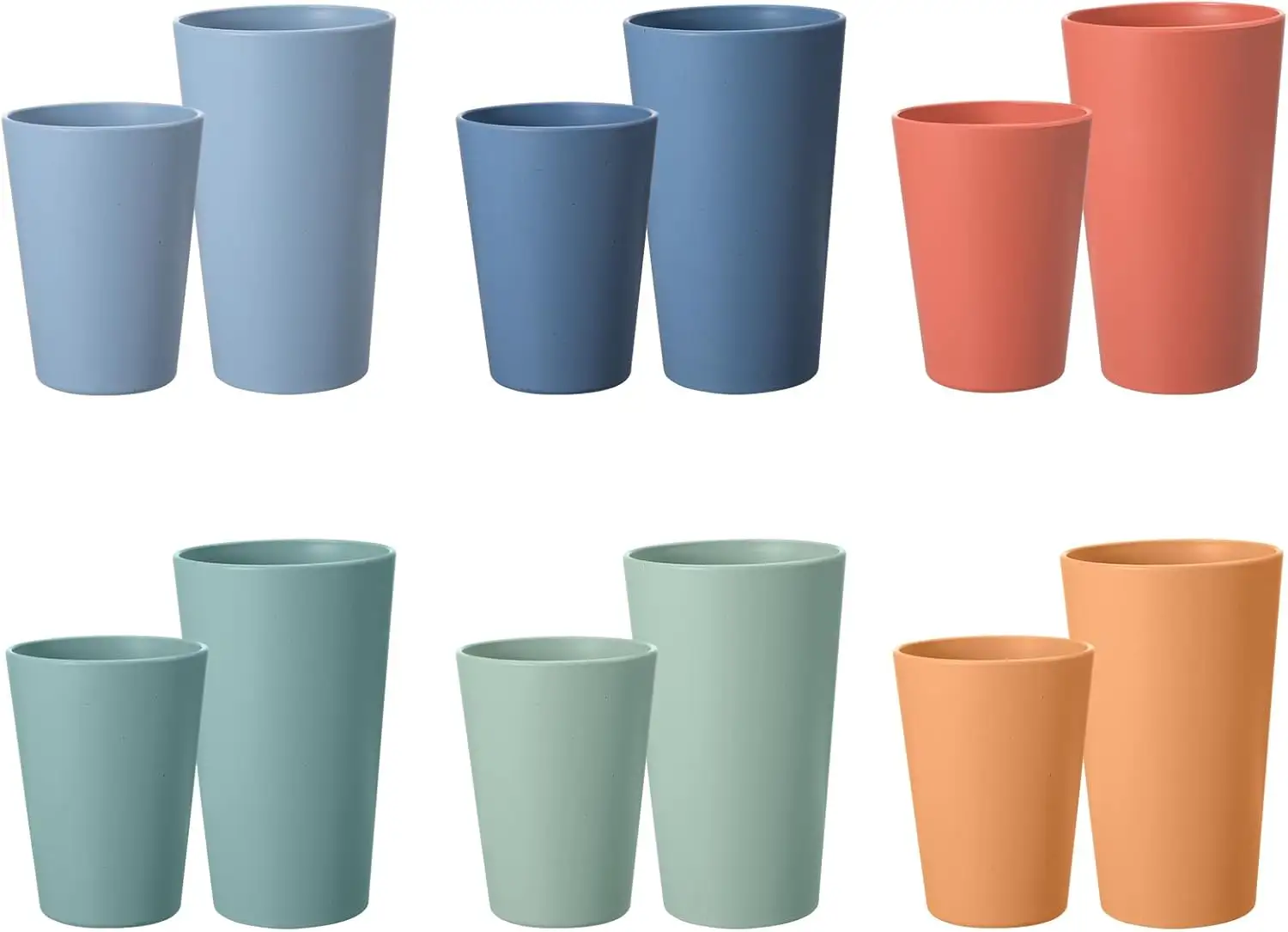 12 Pack Wheat Straw Cups, 6 X