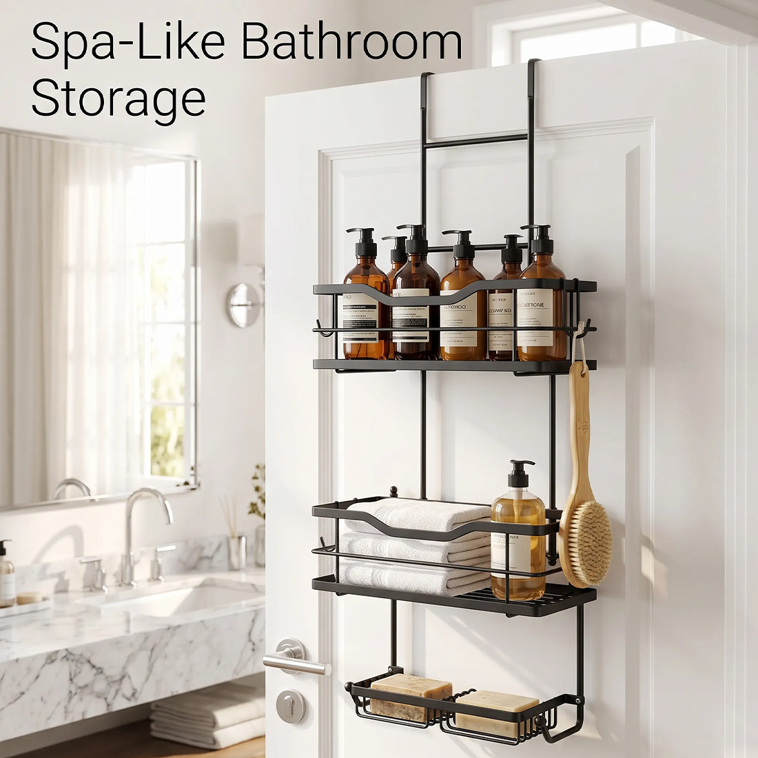 3 tier screen shower caddy bathroom storage organiser