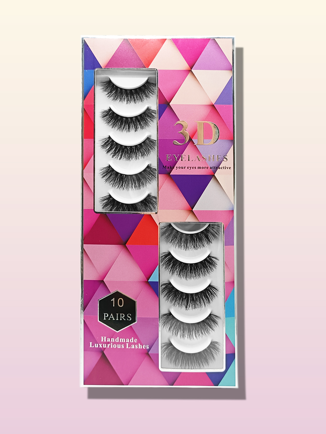 3D Premium Faux Mink False Eyelashes MK-62 3