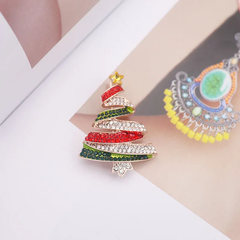 Christmas Tree Brooch Scarf Buckle Vintage - X015 Christmas Tree Brooch