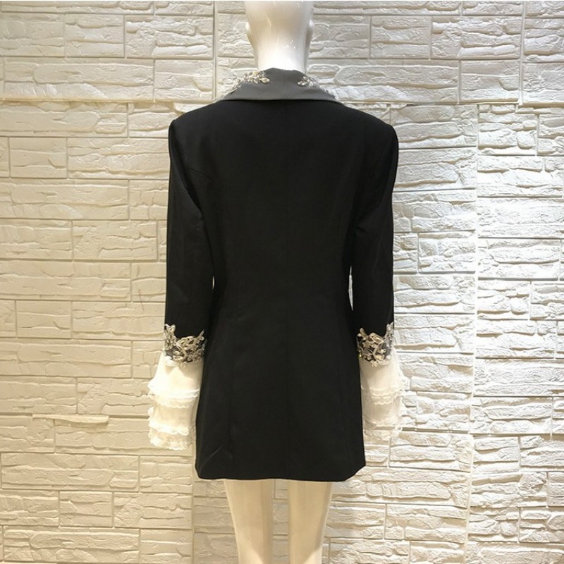 Embroidered Beaded Collar Suit Dress, picture 2 of 6