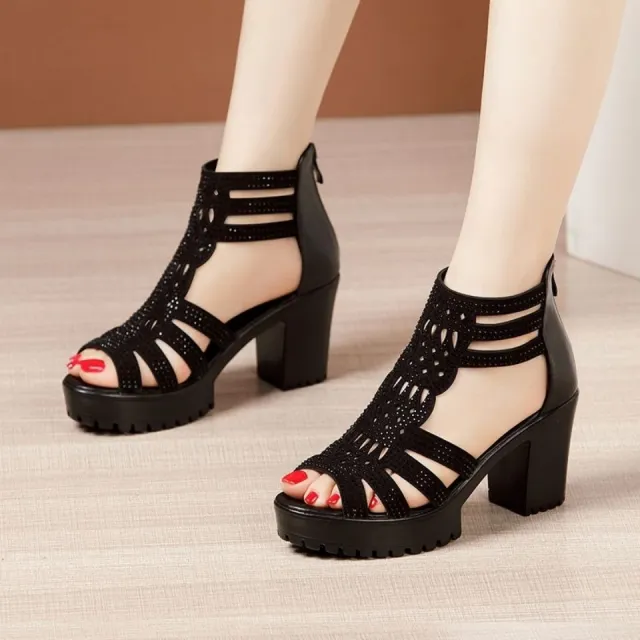 Ladies Soft Sole Toe Heightening Boots Black - Shop at LoveMi