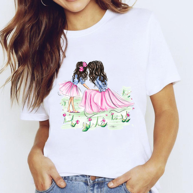 Title 4, Mother And Daughter Parent-child Wear Summer Sh...