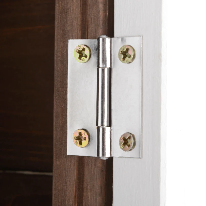 PawHut Wooden Rabbit Hutch Dividers Asphalt Roof For Small Animals & Outdoors, Brown