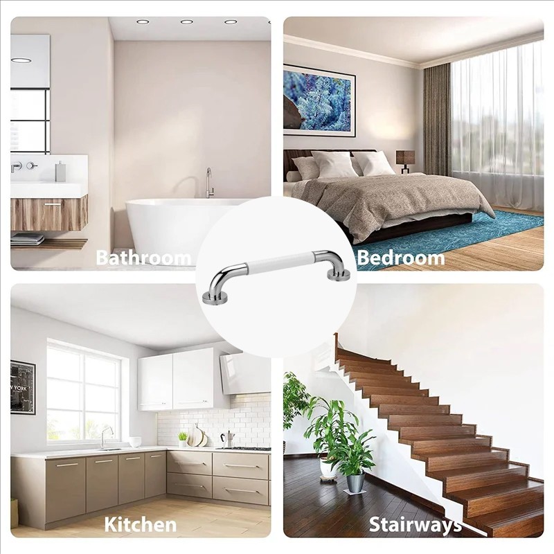 50cm Bathroom Grip Shower Tub Grab Bar Safe Handle Handrail Rail Disabled UK — image 2