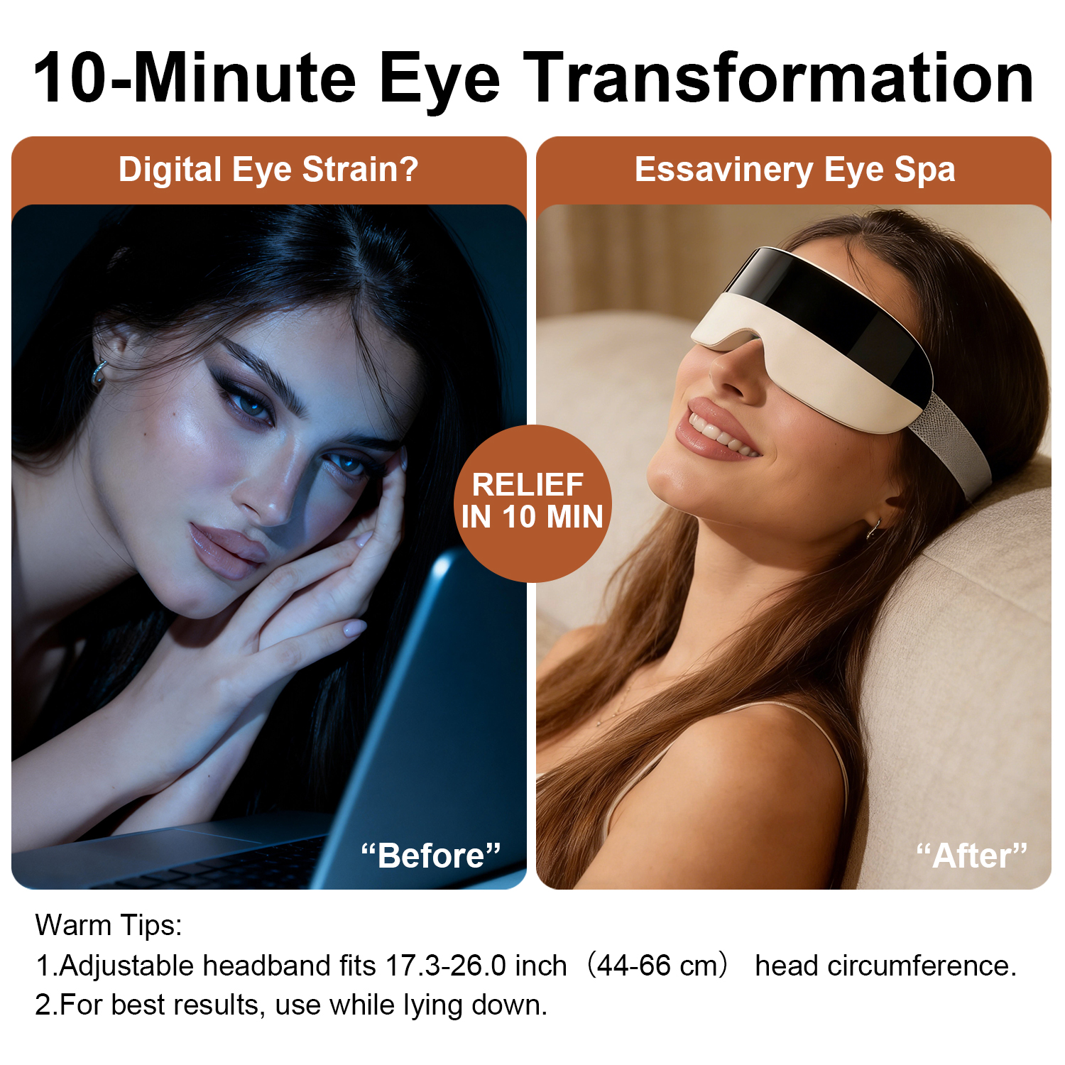 Eye Massager With Heat-Bluetooth Music Smart Eye Mask For Relax Eye Reduce Eye Strain Wedding-Birthday Gifts For Women&Men