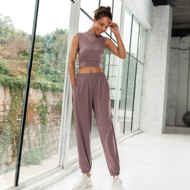 Casual Loose Trousers Running Yoga Fitness Suit