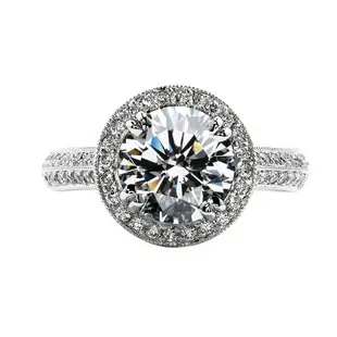 Luxury Diamond Bag Round Arms Diamond-studded Ring