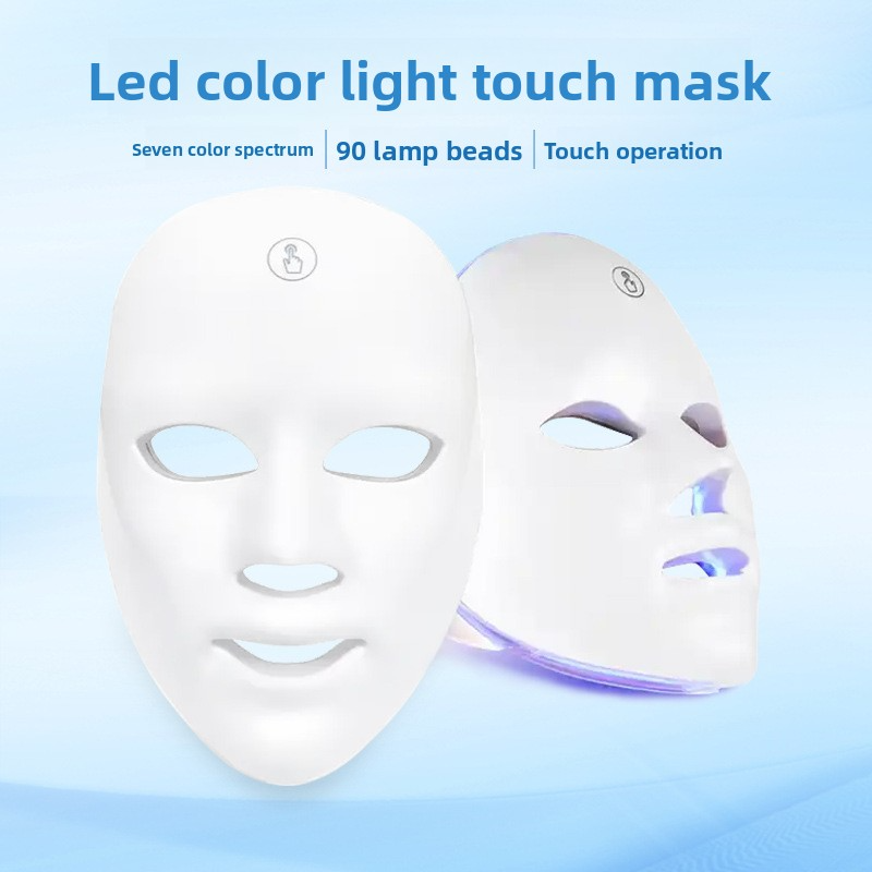 New Silicone Facial Mask Device, Household LED Photon Skin Care Mask, Infrared Color Light Beauty Instrument, Skin Rejuvenation Photon Beauty Mask — foto 6