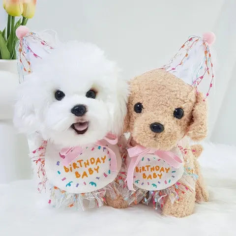 Dog Party Bib Pet Birthday Saliva Towel Bichon Triangle