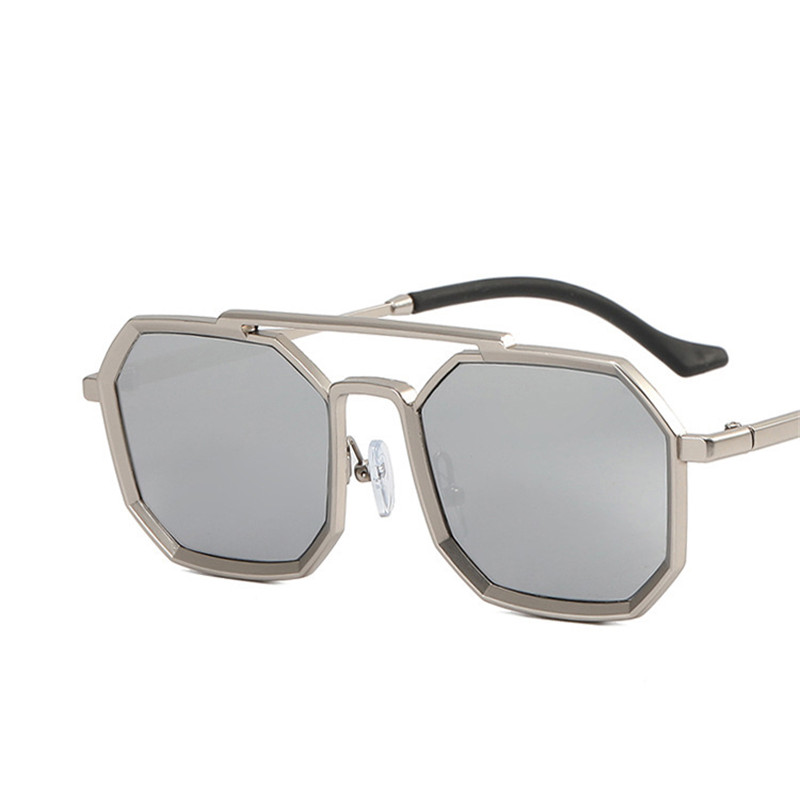 Title 6, Ins Retro Polygonal Double Bridge Sunglasses