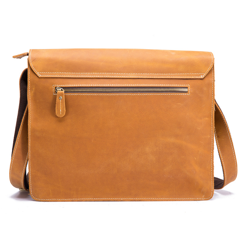 Vintage Leather Crossbody Business Briefcase — foto 5