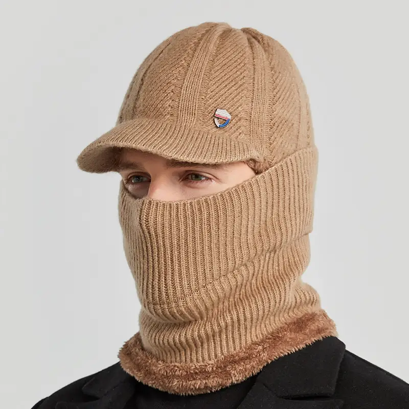 Autumn And Winter Riding Electric Bicycle Bib Mask Integrated Cold-proof Cotton Cap