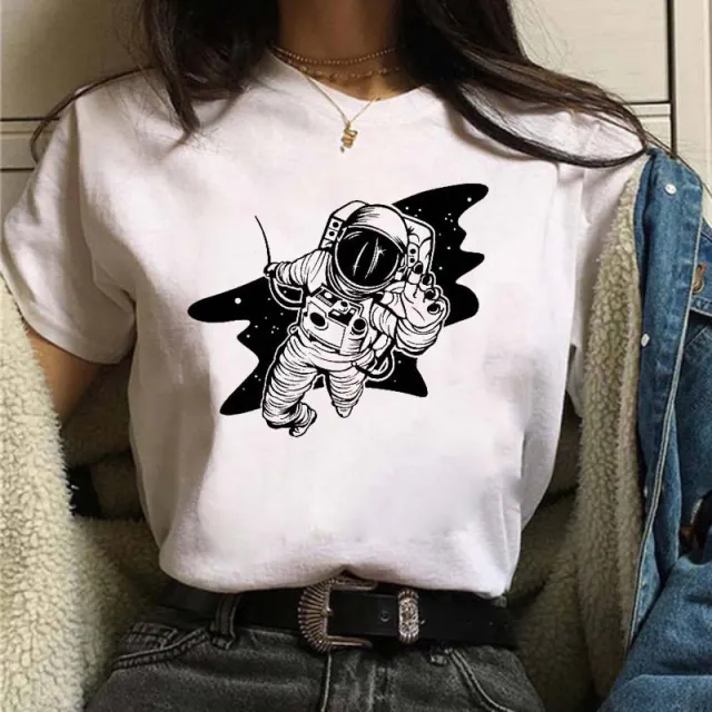 Creative Personality Printing Student Short Sleeve 31954White - Shop at LoveMi