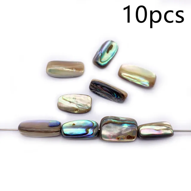 Abalone Shell Drop Shaped Oval Square Heart Loose Beads DIY Necklace Ear Ornament Accessories Teeth 10Pcs - Shop at LoveMi