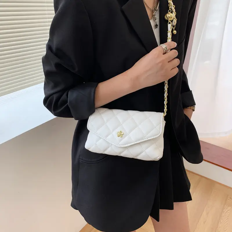 Lingge Chain Small Fragrance Small Square Bag PU One-shoulder Messenger Bag