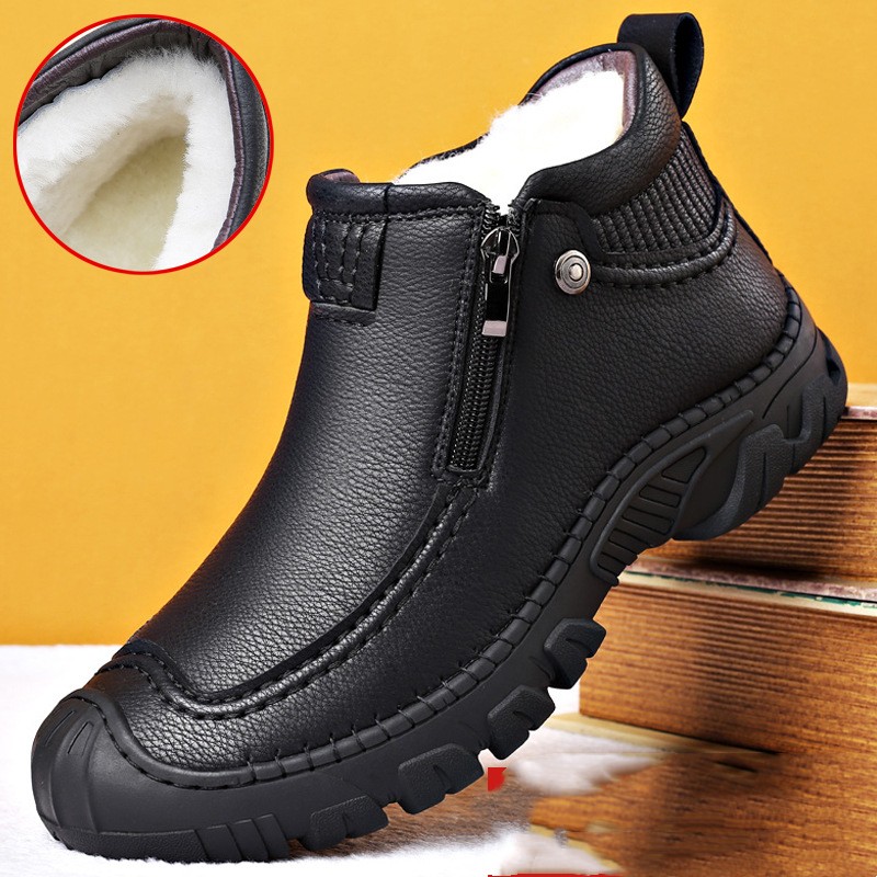 Title 5, Cotton Shoes For Men With Plush Insulation