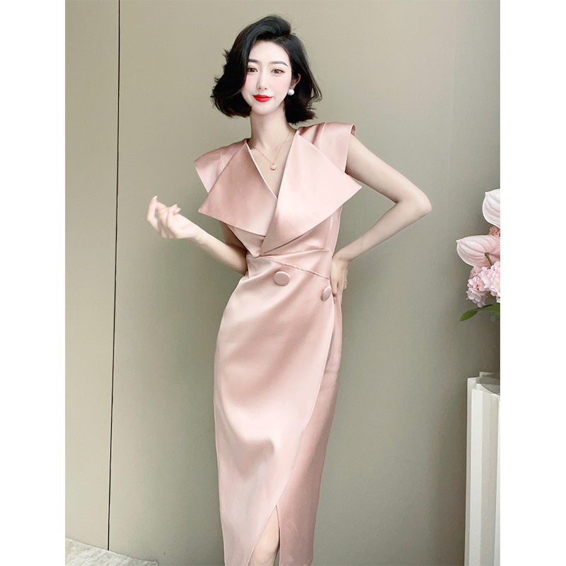 Sleeveless V-Neck Bodycon Dress, picture 9 of 9