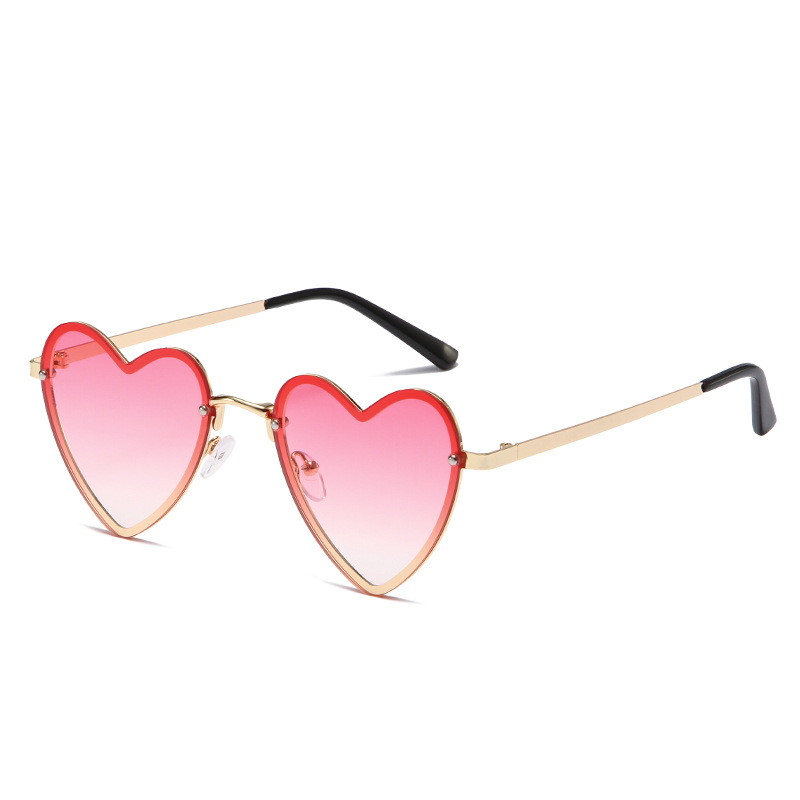 Title 4, Womens Fashion Peach Heart Decorative Sunglasses