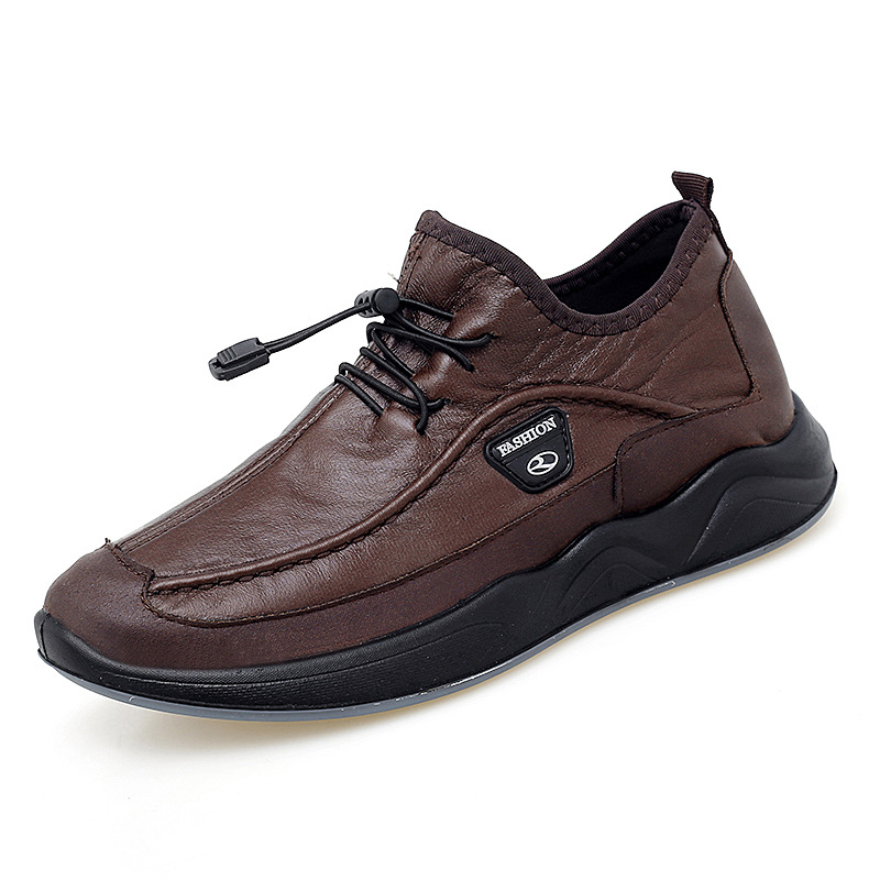 Title 3, Modieuze, antislip leren casual schoenen. Comfo...