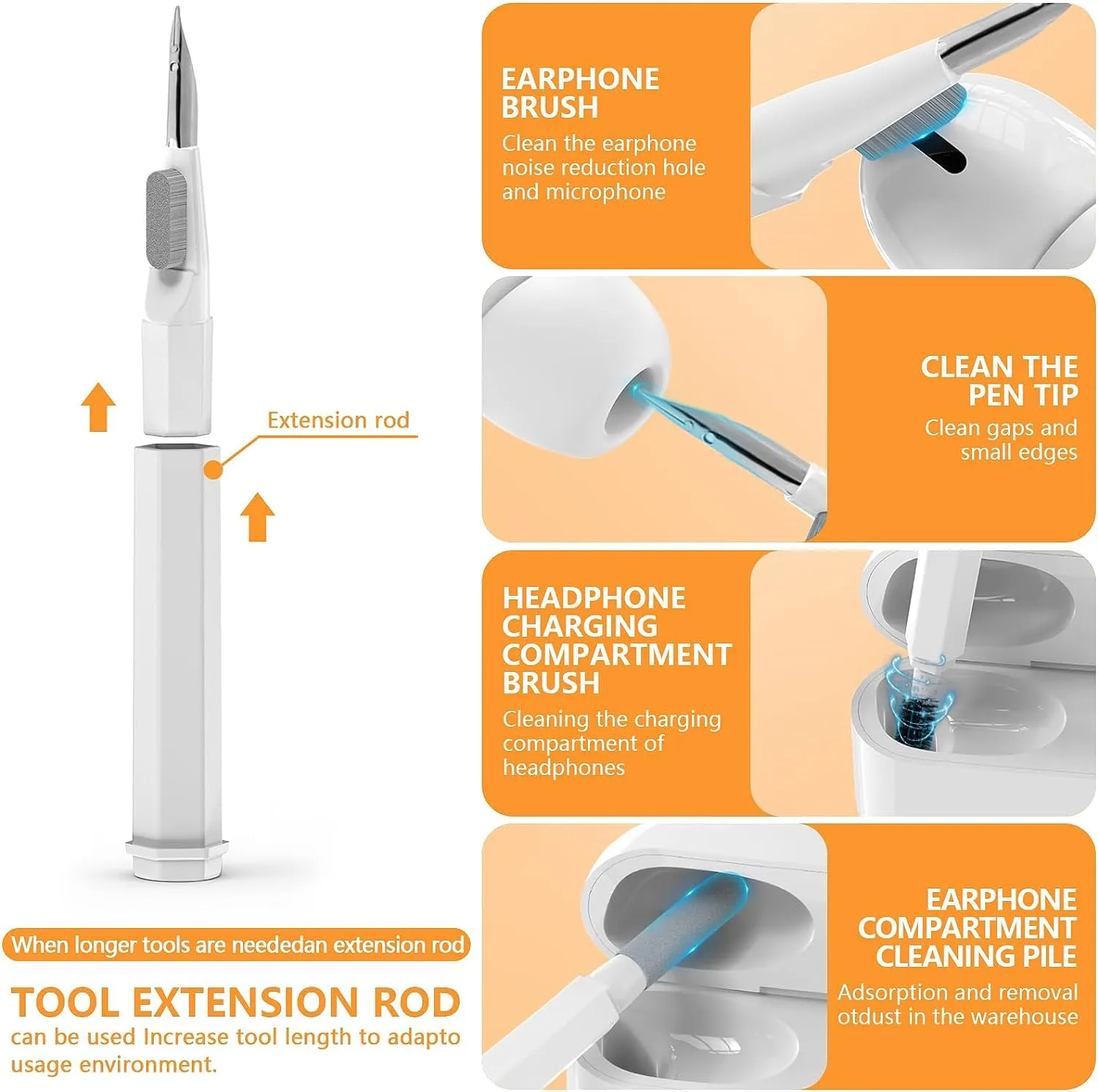 20 In 1 Laptop Phone Screen Cleaner Kit, Computer Keyboard Cleaning Brush For Phone AirPods MacBook IPad, Multifunctional Electronic Device Clean Tool For Camera Tablet Car Screens – image 5