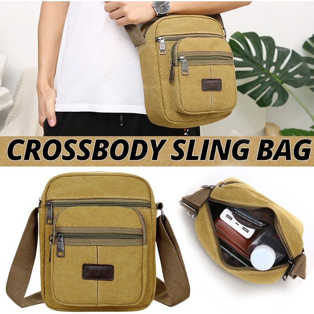 Men's Canvas Messenger Shoulder Bag. we ship only inside the US, USPS First Class Package 2 Day Handling , 2-5 Day Shipping. Retro Vintage Crossbody Bag Canvas Bags Casual Shoulder Satchel Handbag Pouch Messenger Bags for Men & Women by KTATMARKETING Want