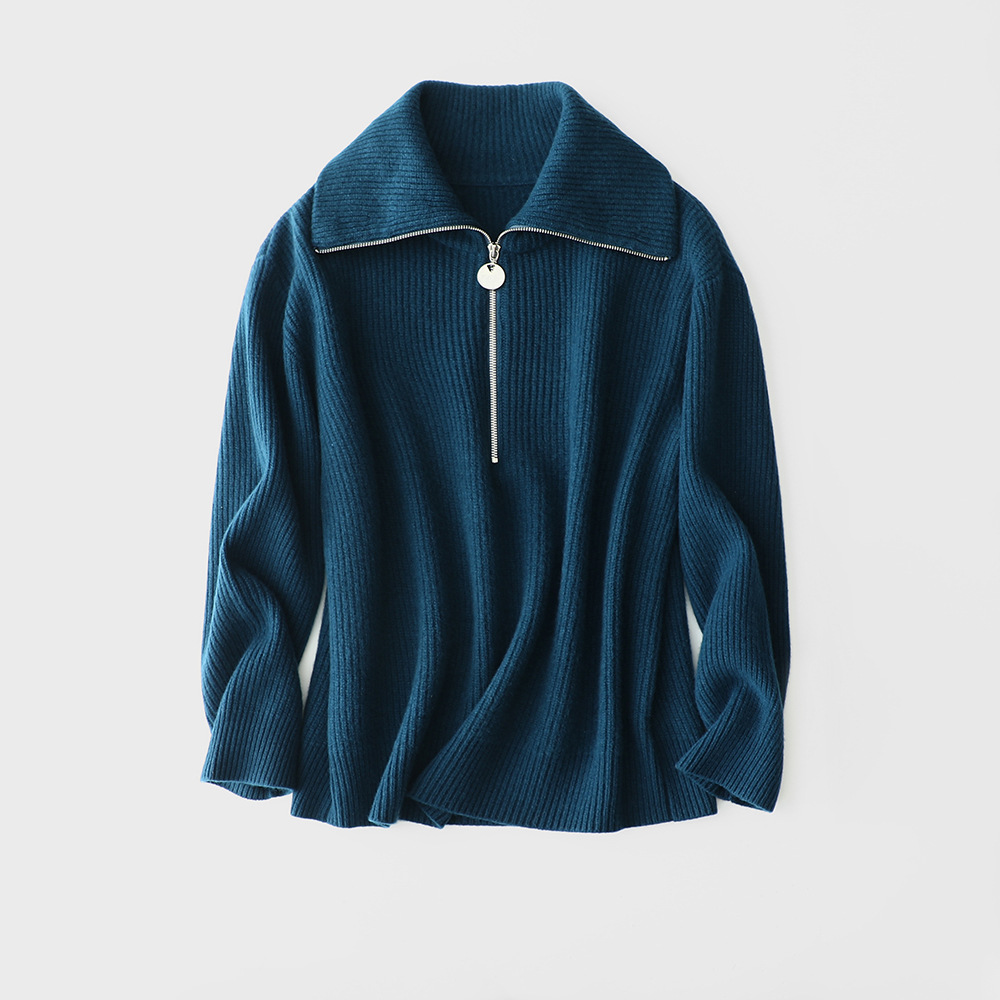 Zipper Ba Sulan Full Wool Thick Sweater