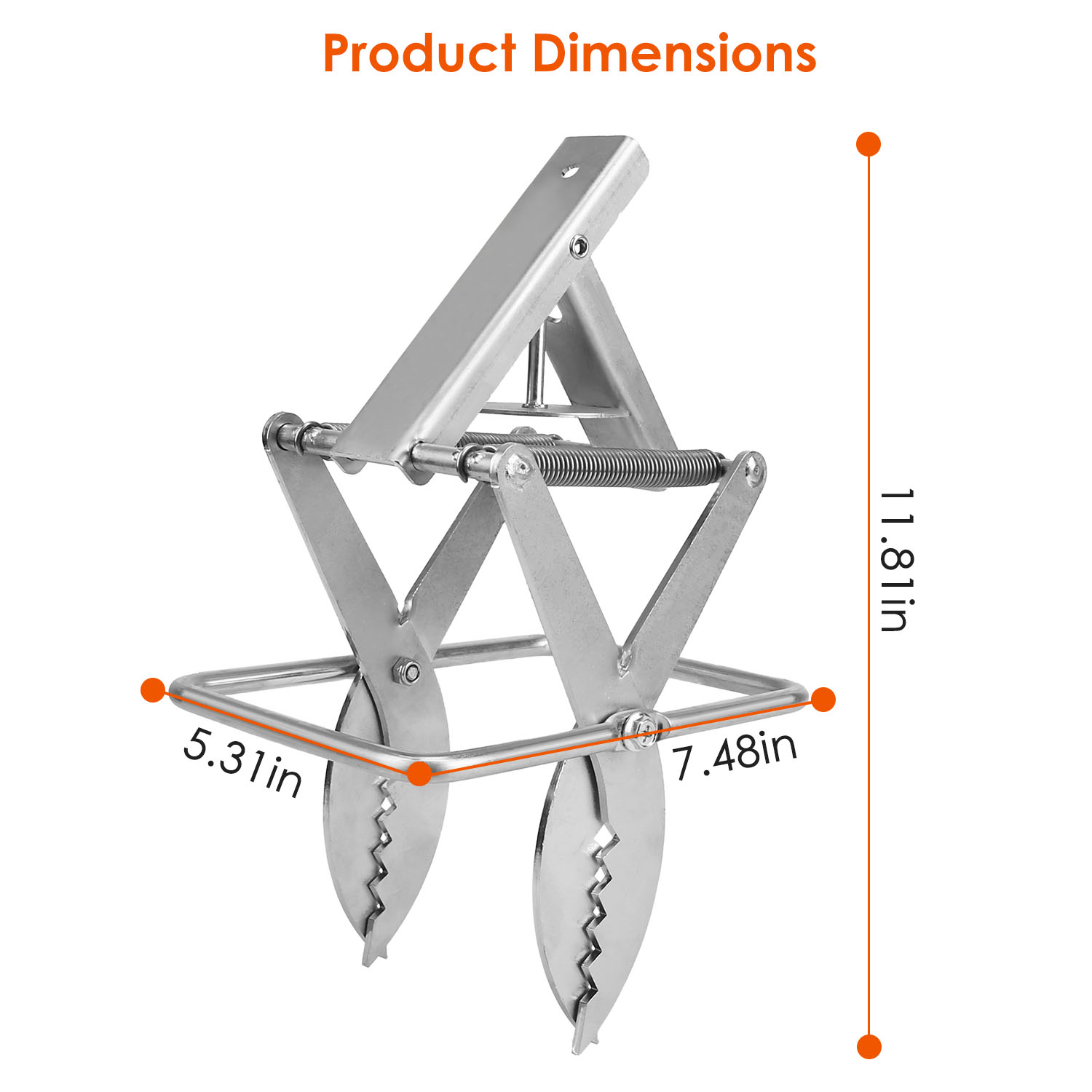 2PCS Easy Setup Mole Scissor Traps Outdoor Reusable Mole Rodent Control Trap Solid Metal Material For Lawn Garden Yard Pro Type