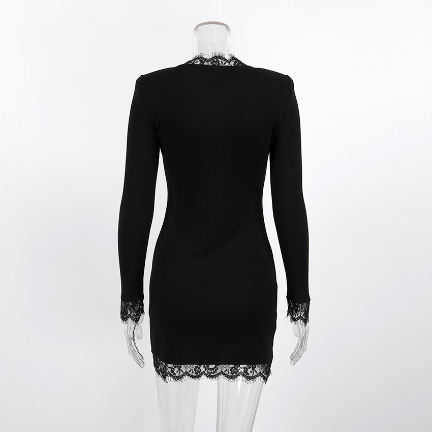Vesper Lace-Trim Knit Mini – detail 4