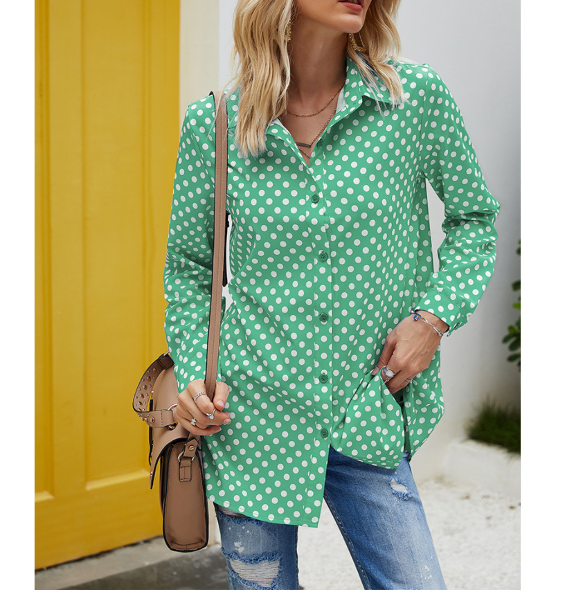 Polka Dot Top Ladies Long Sleeve Urban Ladies