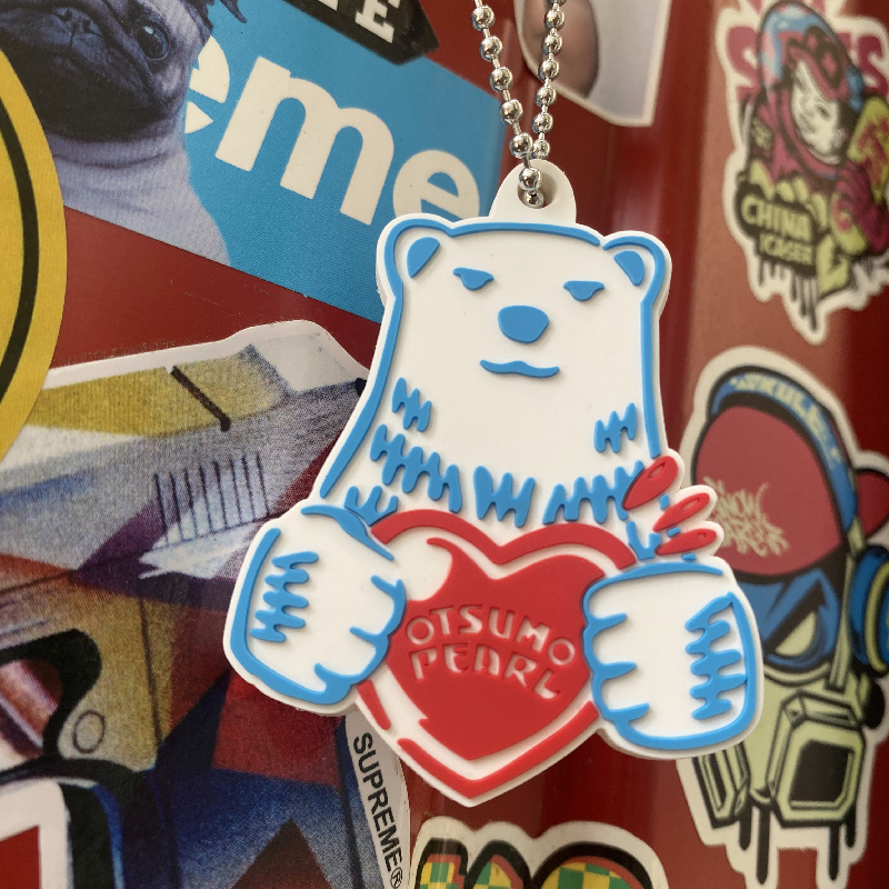 White Bear Pendant Keychain Car Hanger