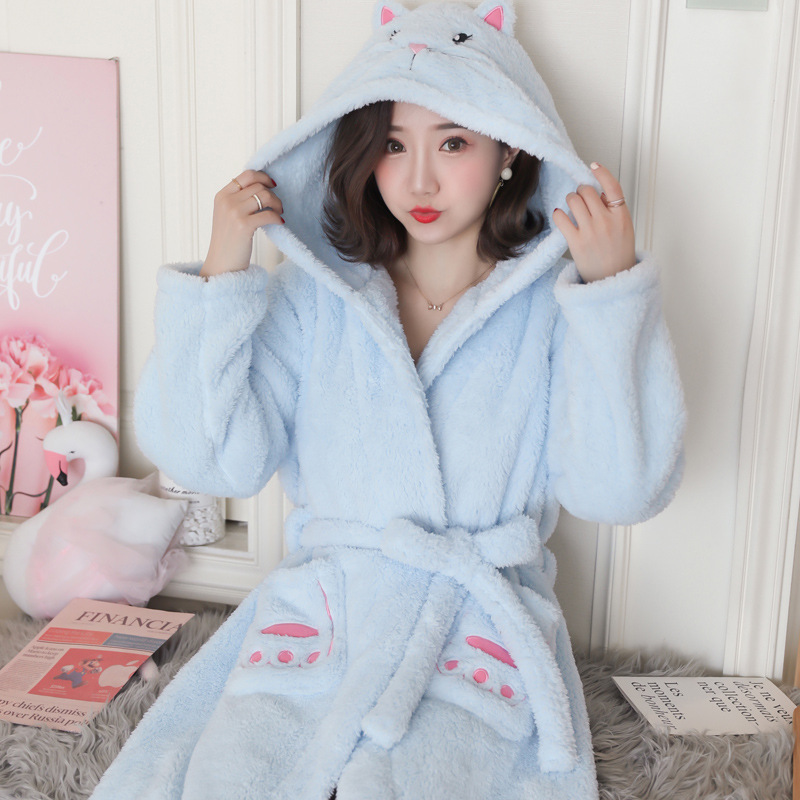 Fox robe blue