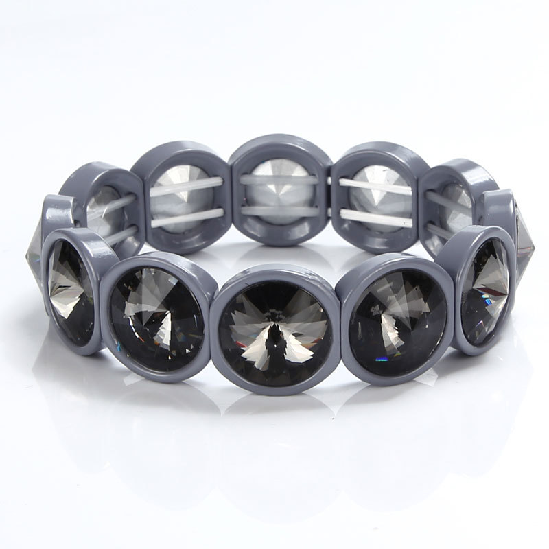 Lovers Colored Diamond Inlaid Alloy Bracelet