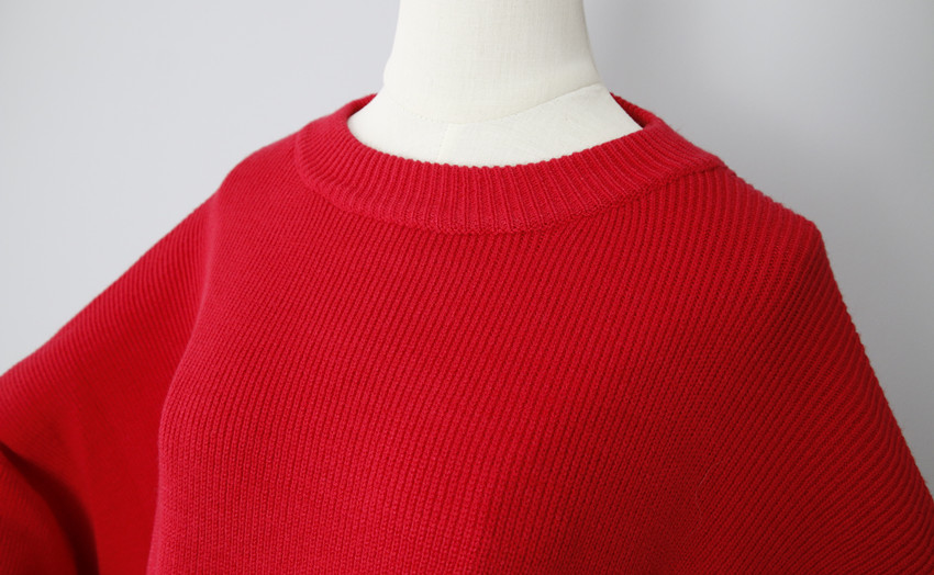 Title 5, Loose Mid Length Knitted Pullover Sweater