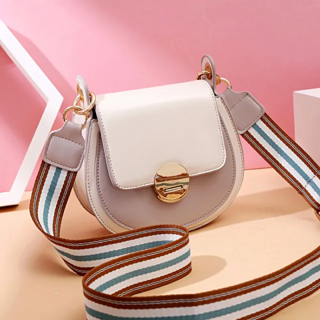 One shoulder Diagonal Western Simple Casual Ladies Small Square With Lid Mini Bag Purple - Shop at LoveMi