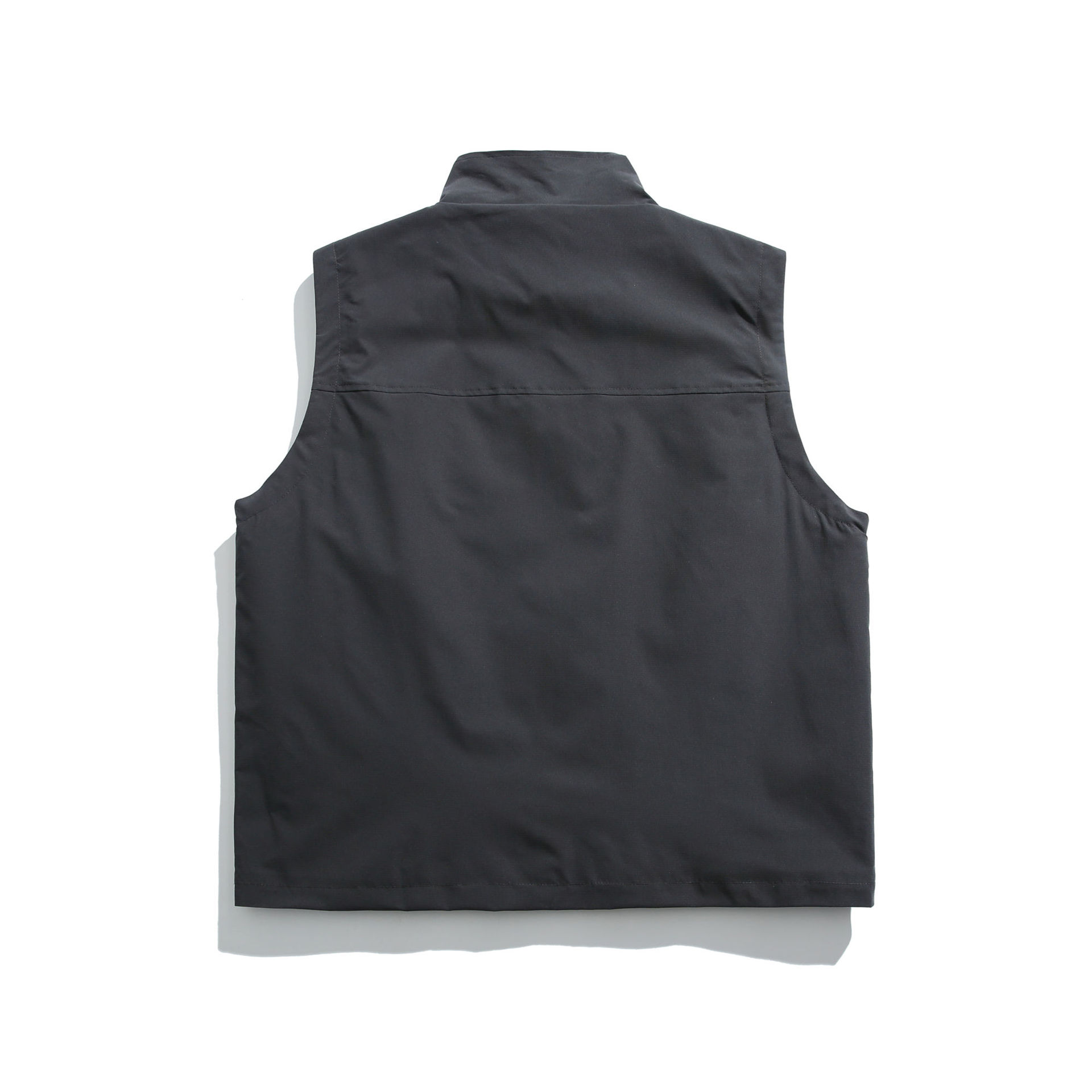 Multi Zip Pocket Standing Collar Vest For Men And Women