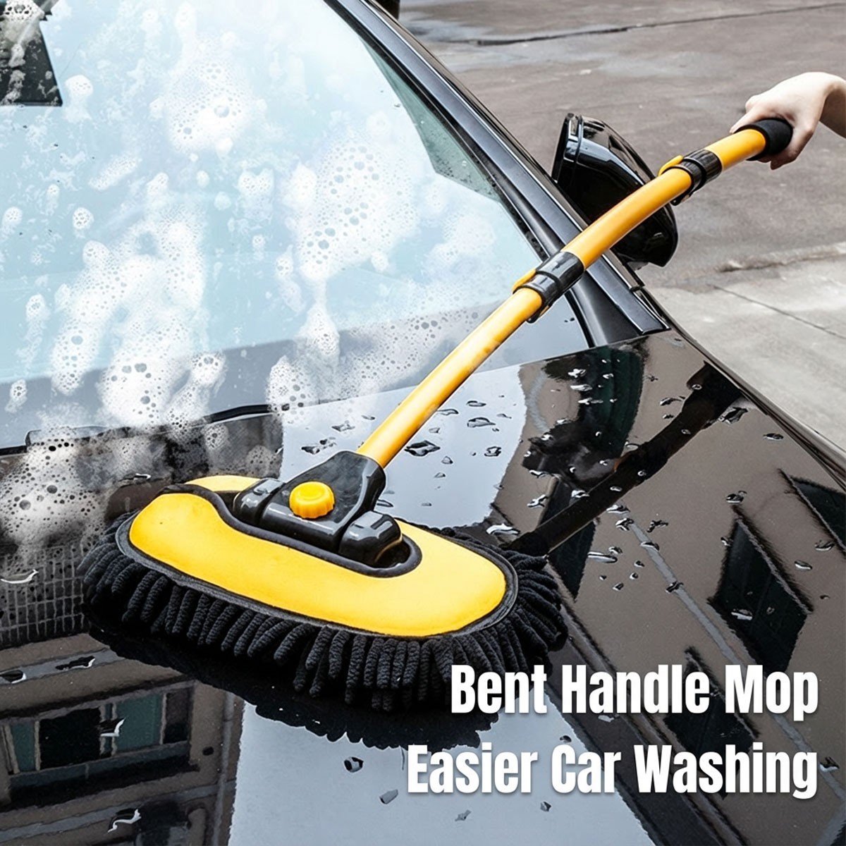 Adjustable Telescopic Car Wash Brush Kit Mop Long Handle Vehicle Cleaning Tool — image 9