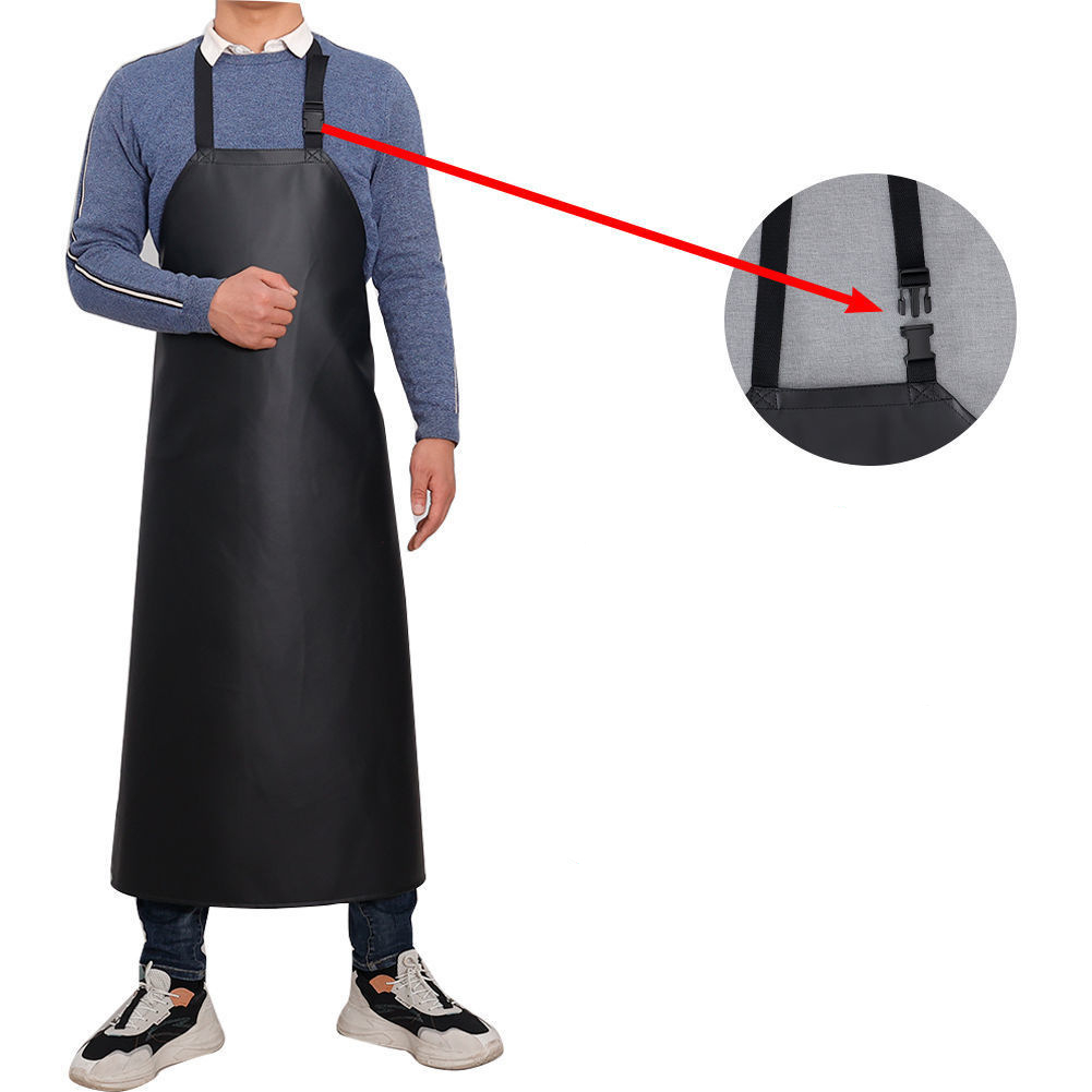 Title 6, PU Leather Oil Proof And Waterproof Apron Men