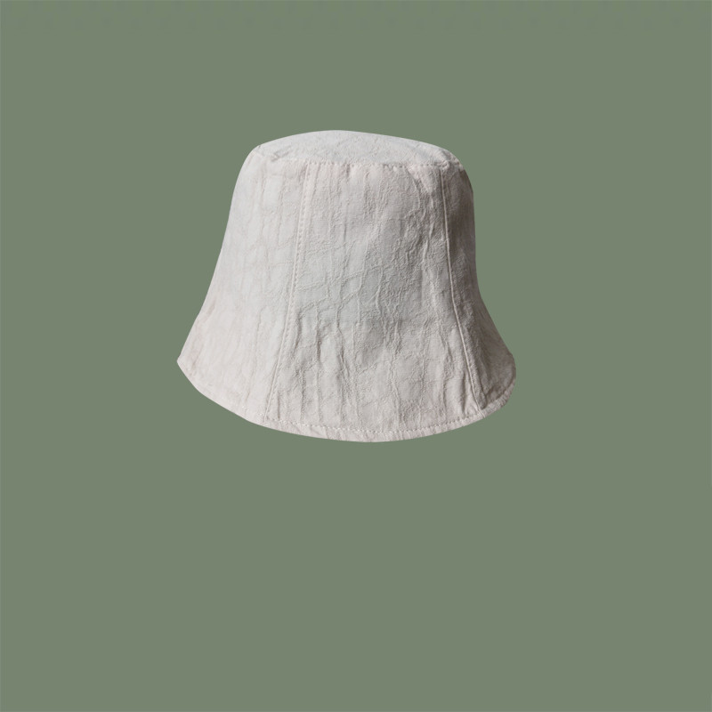 Dark pattern bucket hat beige