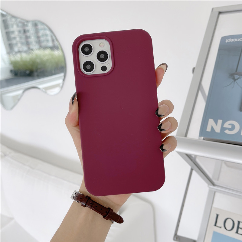 Liquid Silicone Mobile Phone Case All-inclusive Solid Color - Image 5