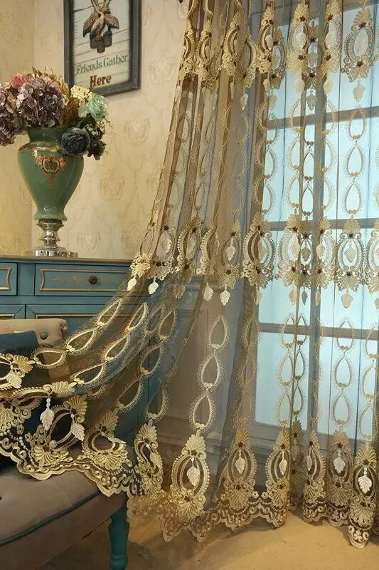 High-end Embossed Embroidered Window Screens